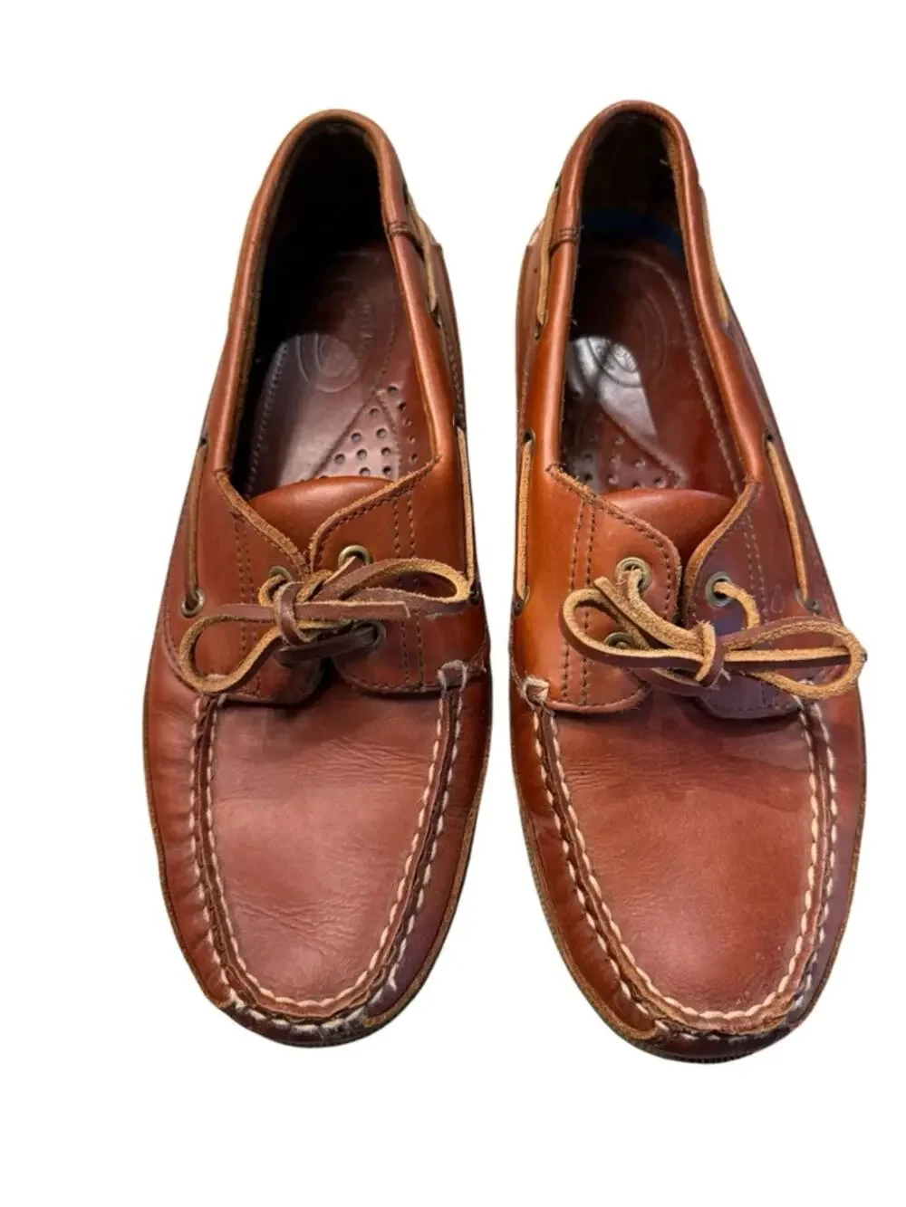 West Marine Men's 9D Brown Leather Boat Shoes